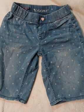 Vigoss Polka Dot DENIM Bermuda "The Thompson" Shorts, GIRLS SIZE 10 [NWOT]